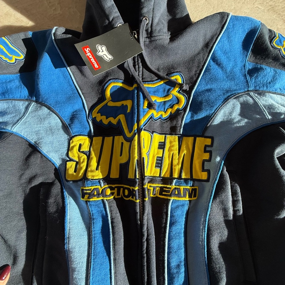 Supreme X Fox Hoodie  - Blue and Yellow